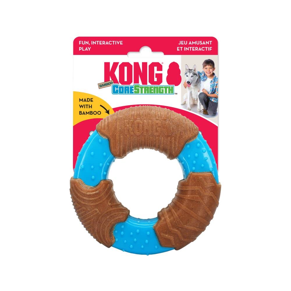 Kong CoreStrength Bamboo Infused Real Wood Ring Dog Toy - Small  