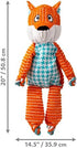 Kong Floppy Knots Fox Internally Knotted Low-Stuffing Tug and Squeak Dog Toy - Jumbo