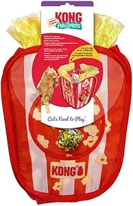 Kong Play Spaces Pawpcorn Pop-Up Interactive Cat Hideout with Crinkle Toy and Windows