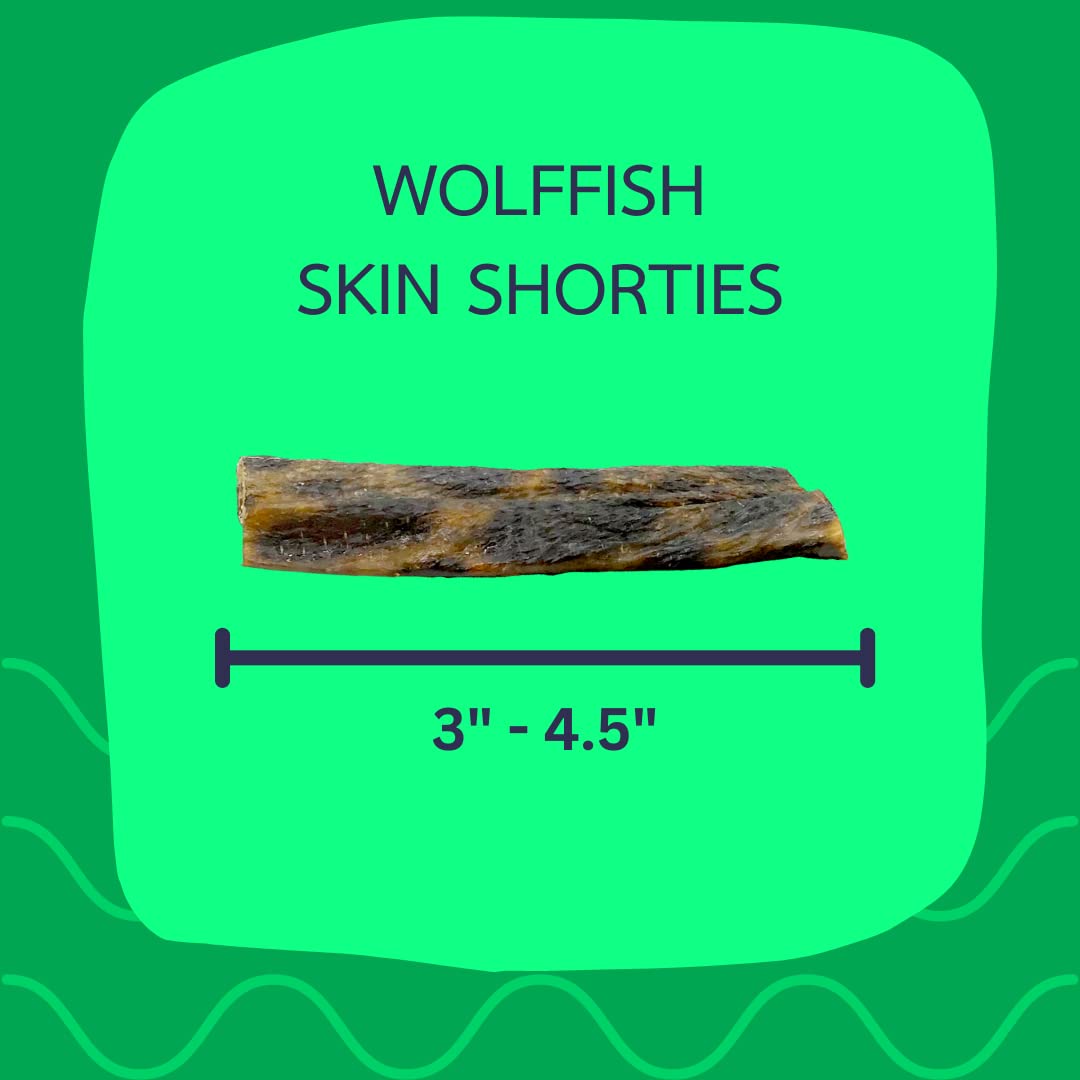 Gunnis Pet Grain-Free WolfFish Skin Shorties Natural Air-Dried Dog Treats - 2.5 Oz