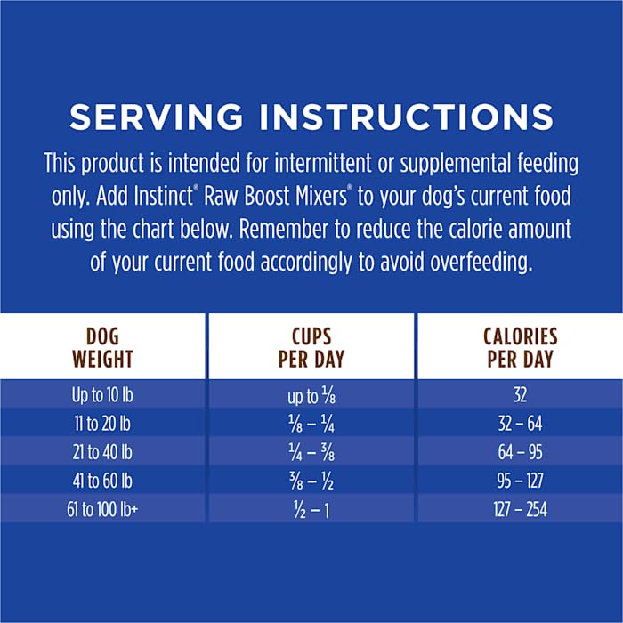 Instinct Raw Boost Mixers Energetic Health Adult 7+ Freeze-Dried Dog Food Toppers - .75 Oz  