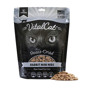 Vital Essential's Grain-Free Rabbit Entrée Mini Nibs Freeze-Dried Cat Food - 8 Oz