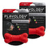 Playology Beef Scented Dual Layered Bone Rubber Dog Toy with Encapsiscent Technology - Red - Medium  