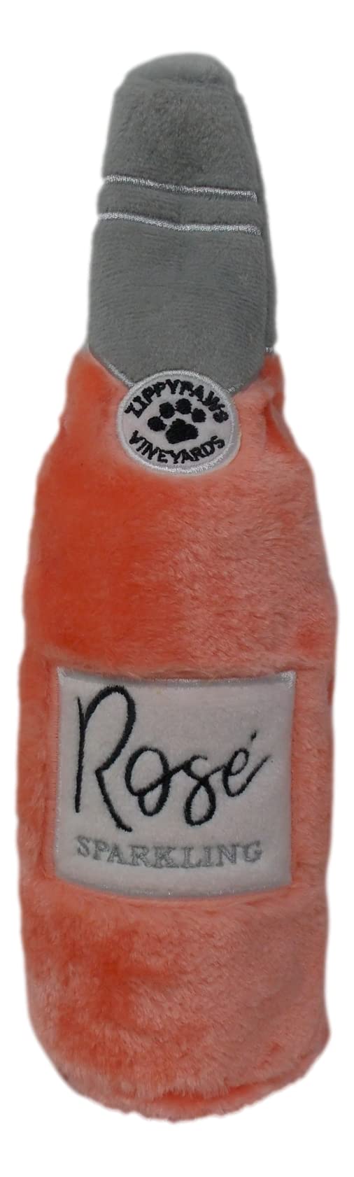 Zippy Paws Happy Hour Crusherz Whiskey Bottle Squeak and Crackle Plush Dog Toy  