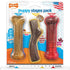 Nylabone Puppy Stages Triple Pack Nylon Wood and Bacon Beef and Chicken Flavor Puppy Chew Dog Toy - Medium - 3 Pack