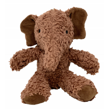 Spunky Pup Organic Cotton Elephant Squeak and Plush Dog Toy - Small