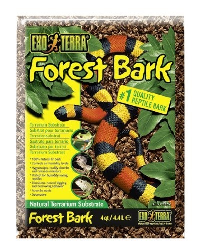 Exo Terra Forest Bark Moisture Control Natural Reptile Terrarium Substrate - 4 Quarts