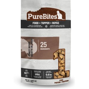 Purebites Turkey Recipe Freeze-Dried Raw Cat Food Topper Pouch 2.4 Ounce