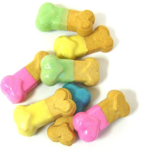 Claudia's Canine Bakery Luv Bones Vanilla Frosted Assorted Mini Cookie Dog Biscuits - 24 Count