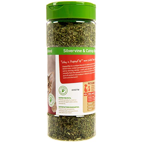 Petlinks Instincts HappyNip Cantnip and Silvervine Cat Attractant Blend Easy Shake Canister - 2 Oz