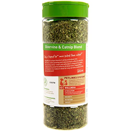 Petlinks Instincts HappyNip Cantnip and Silvervine Cat Attractant Blend Easy Shake Canister - 2 Oz