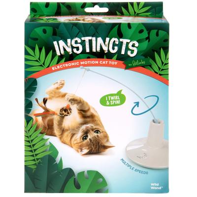 SmartyKat Instincts Wild Wand Electronic Battery Motion Cat Teaser Toy with Catnip and Silvervine - Large