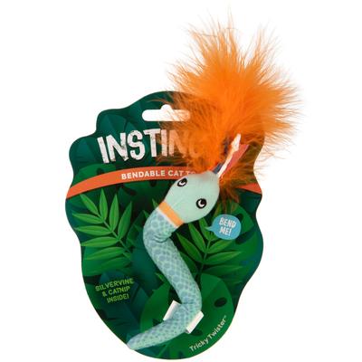 SmartyKat Instincts Tricky Twister Happynip Bendable Snake Plush Cat Toy with Catnip and Silvervine - Small