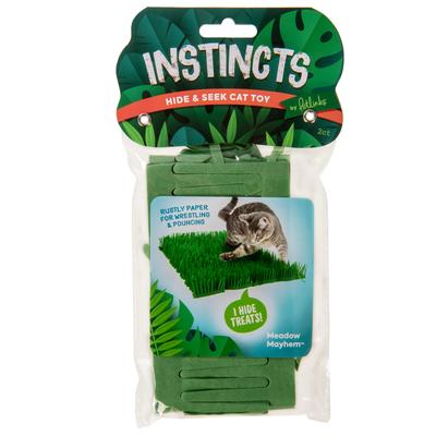 Petlinks SmartyKay Instincts Meadow Mayhem Hide-and-Seek Paper Grass Mat Cat Toy - Large - 2 Count