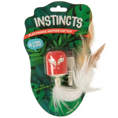 SmartyKat Instincts Sneaky Spinner Interactive Electronic Rechargeable Automatic Teaser Cat Toy - Medium