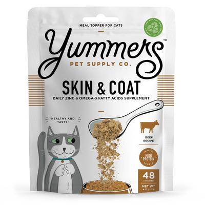 Yummers Skin and Coat Beef Recipe Zinc and Omega-3 Freeze-Dried Powder Supplemental Cat Food Topper Mix - 4 Oz Default Title