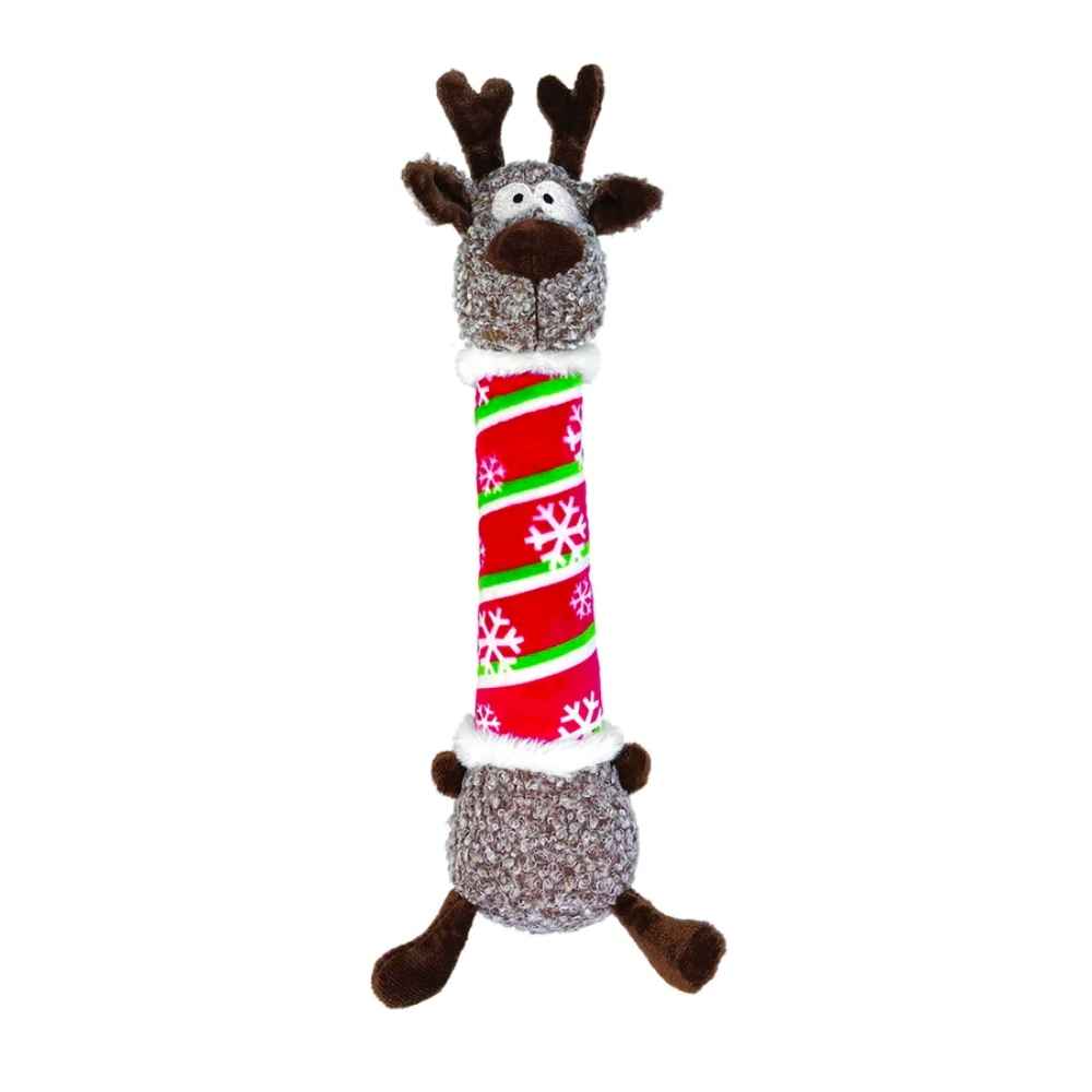 Kong Holiday Shakers Luvs Raindeer Squeak and Plush Dog Toy - Medium  