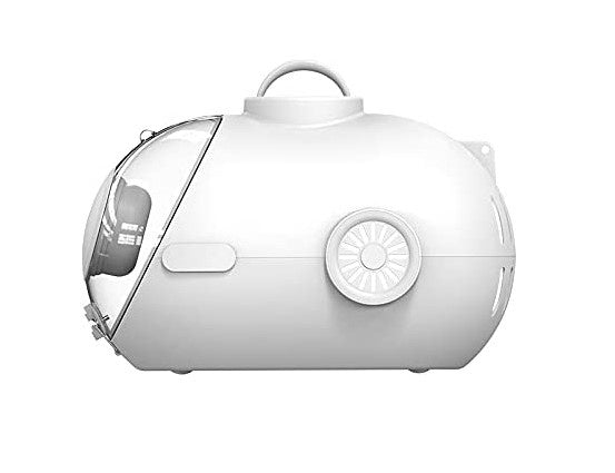 Mclovin's Pet Submarine Hard-Shell Travel Pet Carrier - White