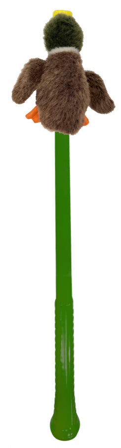 Flingerz Furry-Duck Fling and Fetch Launcher with Plush Squeaking Duck Dog Toy    