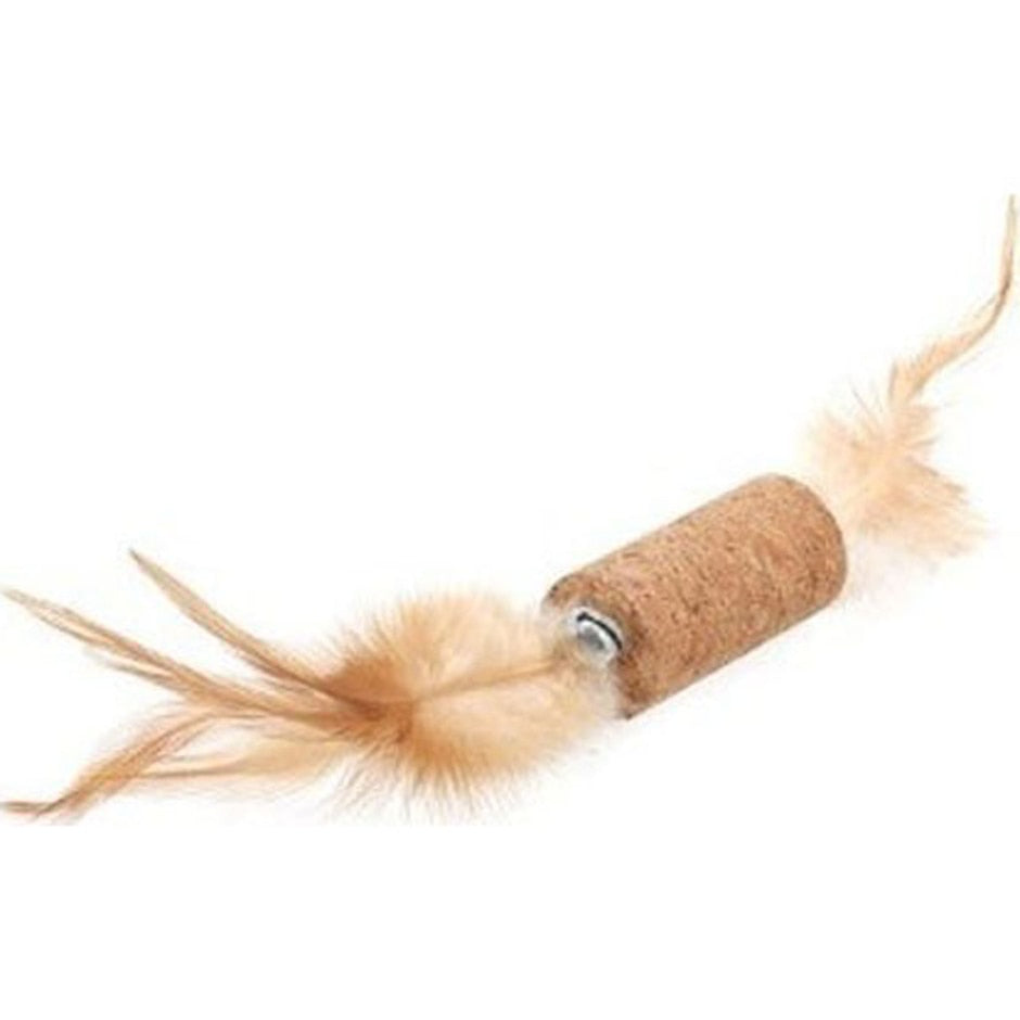 Ware Rollin Feather Cork Cat Toy with Feathers