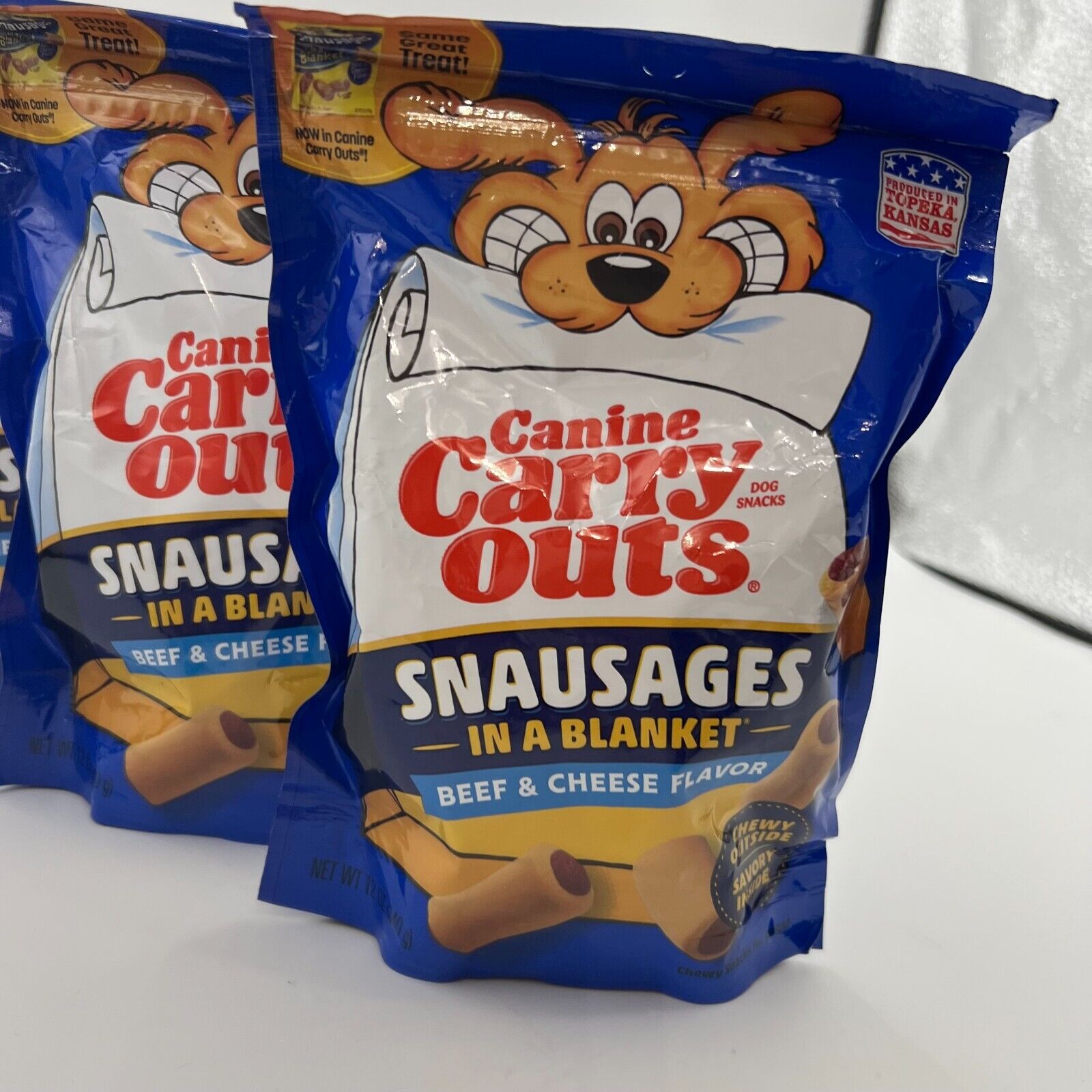 Canine Carry Outs Snausages in a Blanket Bacon and Cheese Soft and Chewy Dog Treats - 12 Oz - 10 Pack