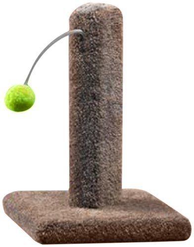 Ware Economy Kitty Cactus Furniture Cat Scratching Post with Pom-Pom Teaser - L:10 X W:10 X H:16 Inches