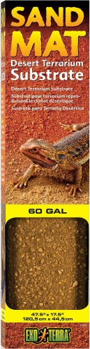 Exo Terra Desert Sand Mat Terrarium Substrate and Decor - 60 Gallon - L:47.5 X W:17.5 Inches