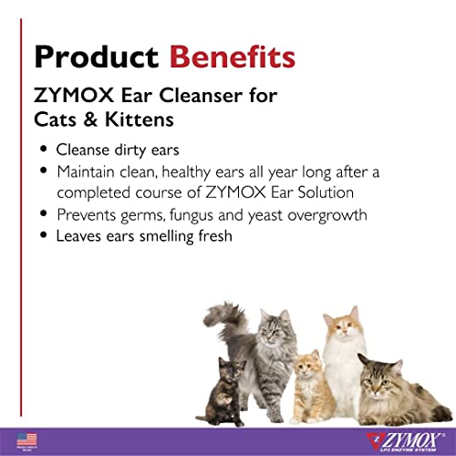 Zymox Enzymatic Gentle Ear Cleanser for Cats and Kittens - 4 Oz