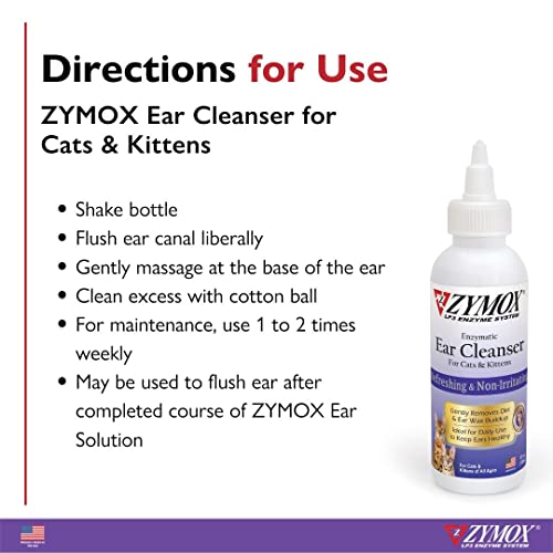 Zymox Enzymatic Gentle Ear Cleanser for Cats and Kittens - 4 Oz