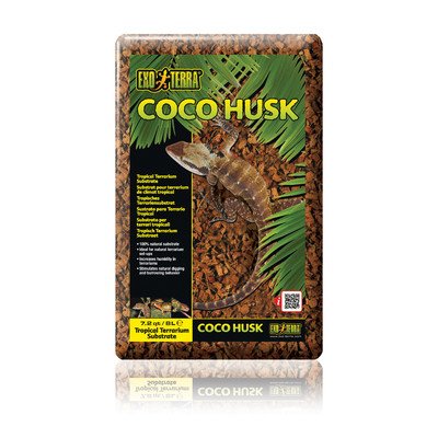 Exo Terra Coco Husk Loose Tropical Terrarium Reptile Substrate - 4 Quarts