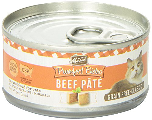 Merrick Grain-Free Purrfect Bistro Beef Pate Recipe Canned Cat Food - 3 Oz - Case of 24 Default Title