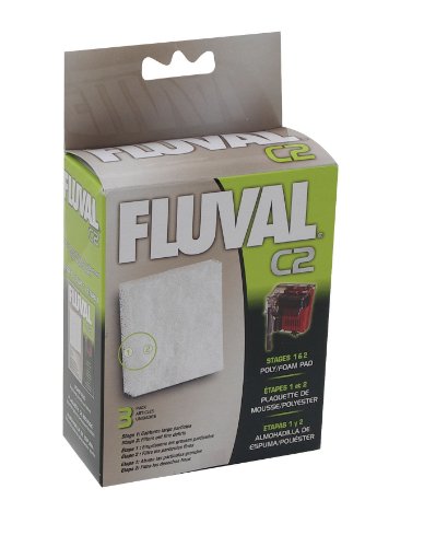 Fluval Poly Foam Pad Replacement Filter Media for C2 Aquarium Power Filter - 3 Pack Default Title
