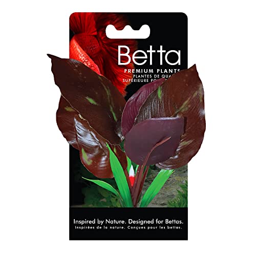 Fluval Betta Premium Red Lizard Tail Plastic Plant Aquarium Décor - 6 Inch