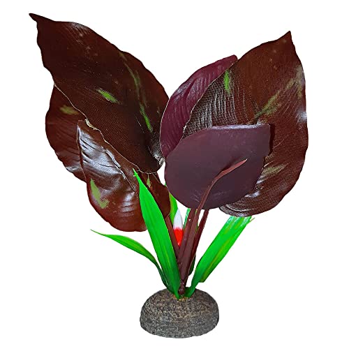 Fluval Betta Premium Red Lizard Tail Plastic Plant Aquarium Décor - 6 Inch