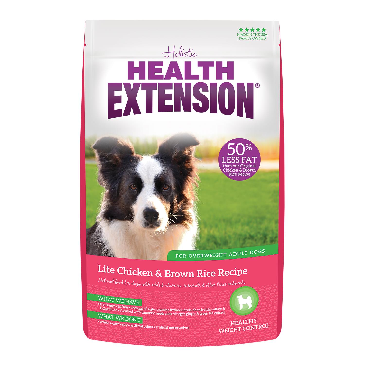 Health Extension Chicken and Brown Rice Weight Management Dry Dog Food - 4 Lbs  