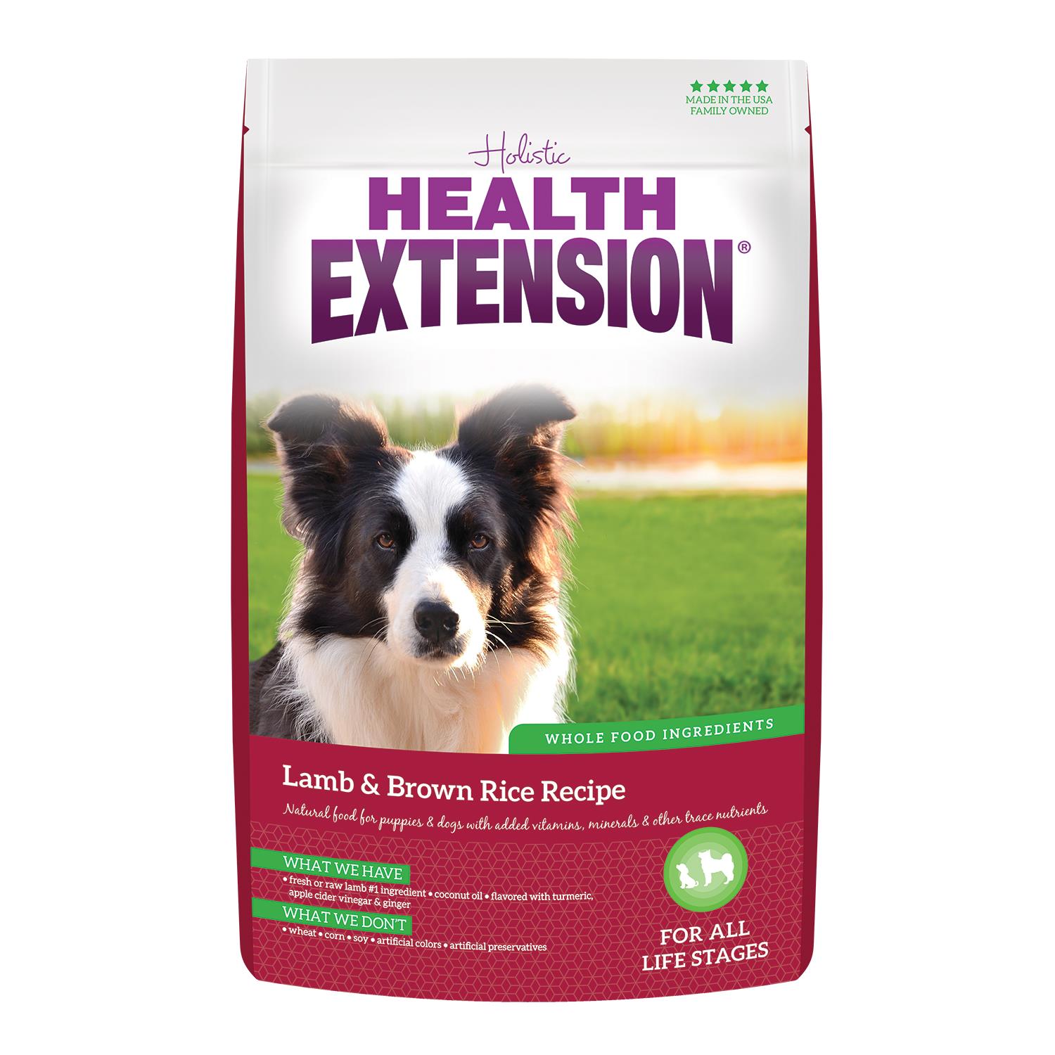 Health Extension All Natural Lamb and Brown Rice Dry Dog Food - 4 Lbs  