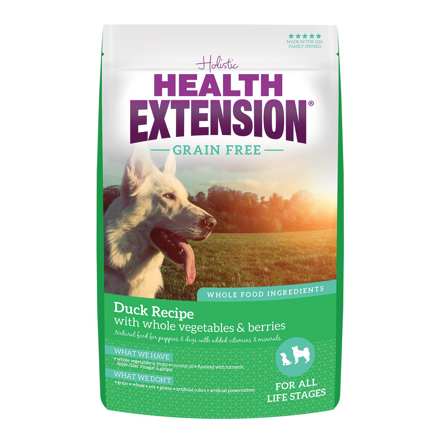 Health Extension Grain-Free Duck Dry Dog Food - 4 Lbs  