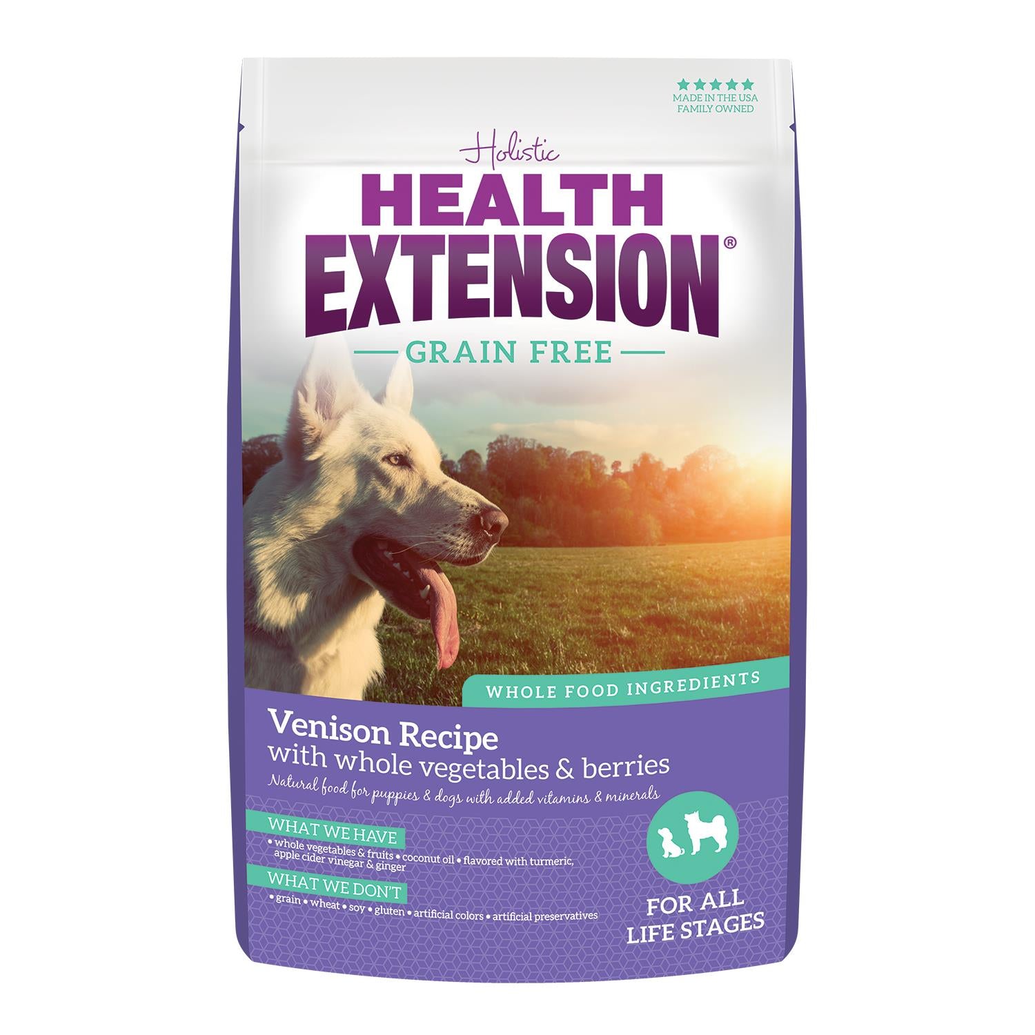 Health Extension Grain-Free Venison Dry Dog Food - 4 Lbs  