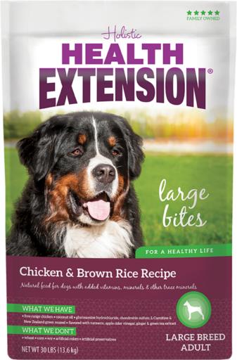 Health Extension Original Large-Breed Bites Chicken and Brown Rice Dry Dog Food - 1 Lb  