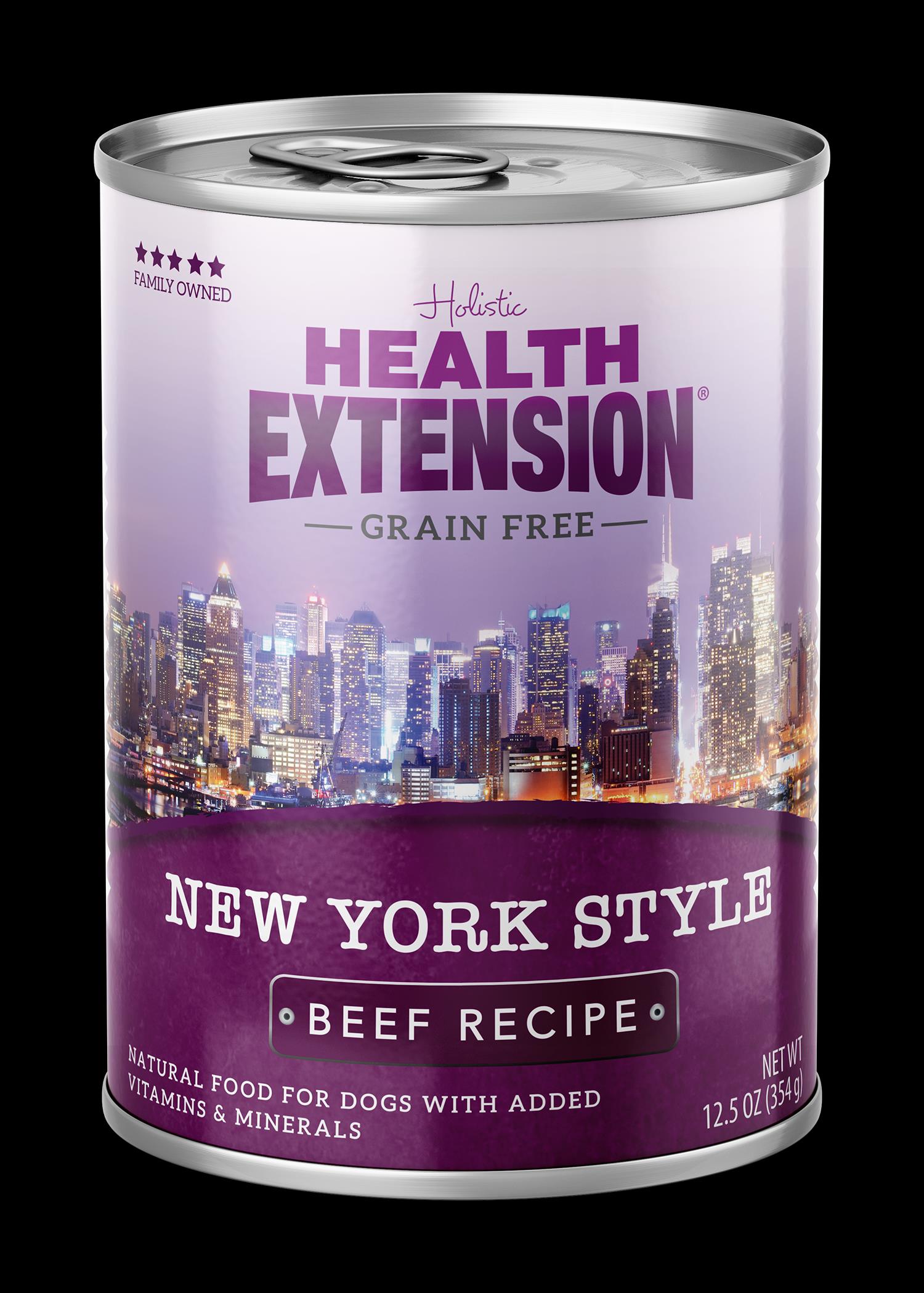 Health Extension Grain-Free NY Style Beef Canned Dog Food - 12.5 Oz - Case of 12  