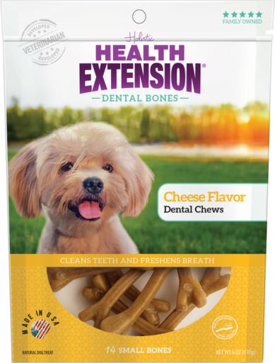 Health Extension Cheese Flavored Dental Dog Chews - Small - 14 Pack  