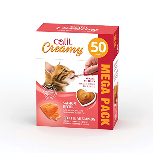 Catit Creamy Grain-Free Salmon Lickable Cat Treats - Mega Pack - 50 Count Default Title