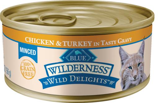 Blue Buffalo Wilderness Chicken and Turkey Canned Cat Food - 5.5 Oz - Case of 24  