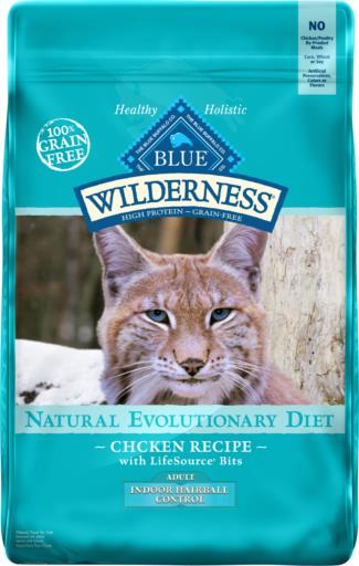 Blue Buffalo Wilderness Indoor Hairball Control Grain-Free Chicken Dry Cat Food - 11 Lbs  