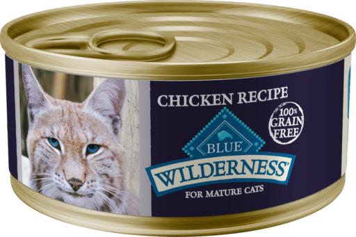 Blue Buffalo Wilderness Chicken Mature Adult Canned Cat Food - 5.5 Oz - Case of 24  