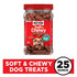 Milk-Bone Real Bacon Flavored Bone Soft and Chewy Dog Treats - 25 Oz - Case of 2