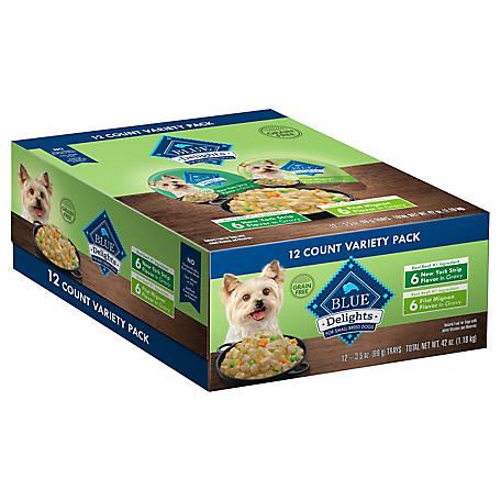 Blue Buffalo Devine Delights Variety Wet Dog Food Trays - 3.5 Oz - Case of 12  