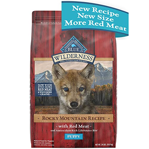 Blue Buffalo Wilderness Rocky Mountain Recipe High-Protein with Grains Puppy Recipe Dry Dog Food - 24 Lbs Default Title