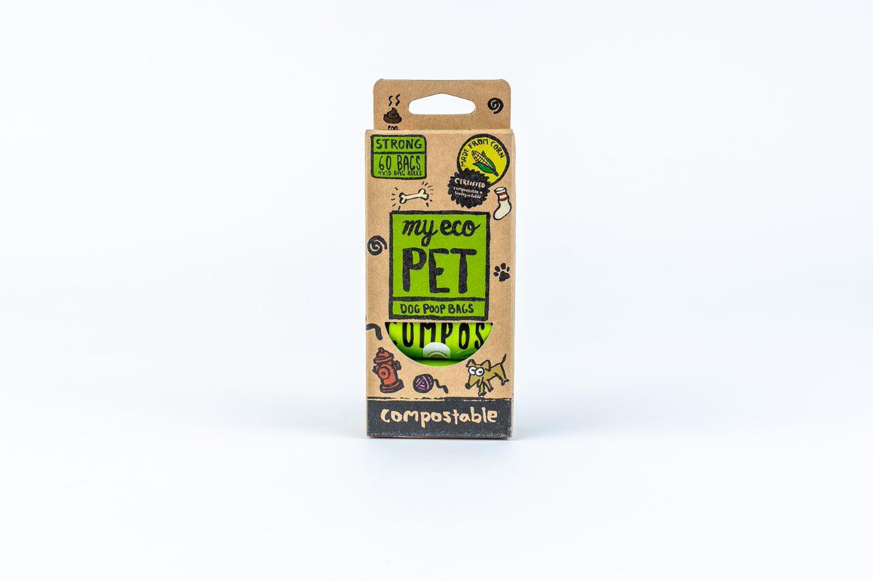 My Eco Pet Compostable Poop Pet Wastebags - 60 Count  