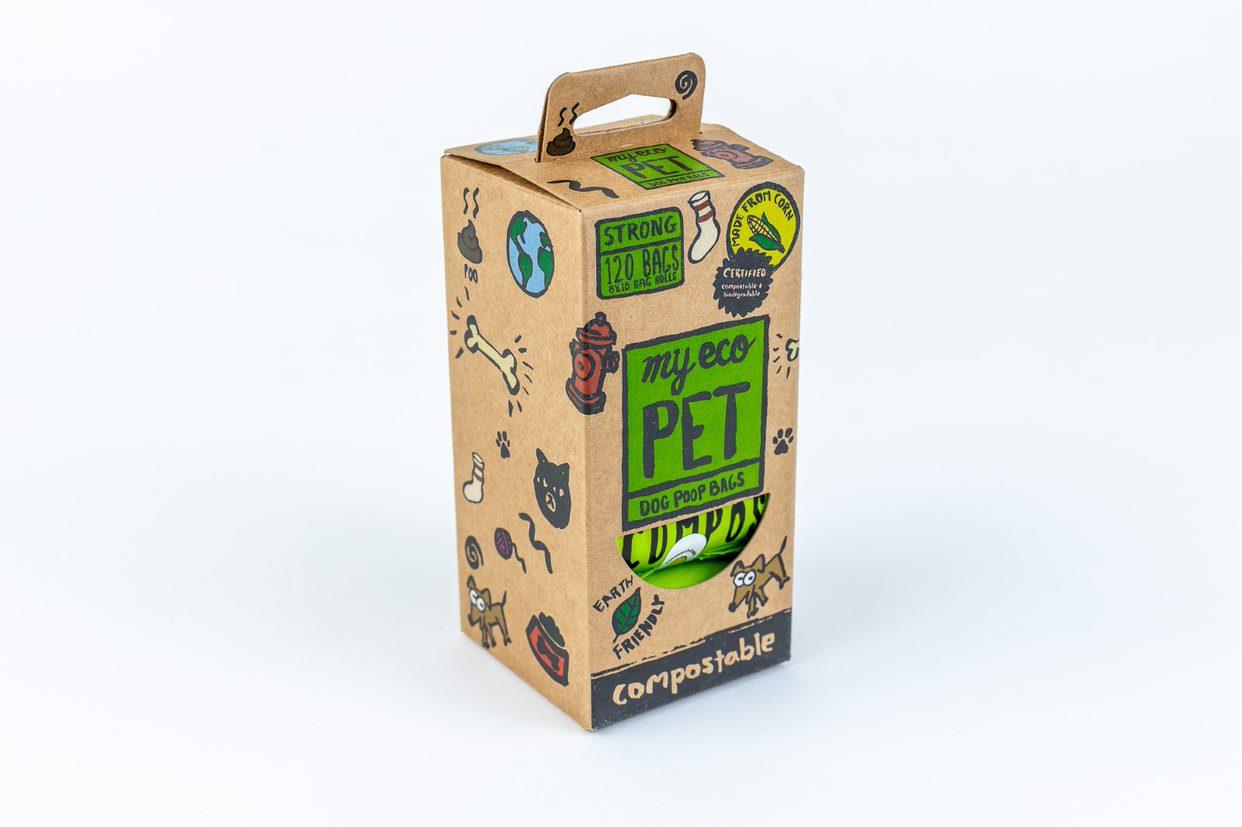 My Eco Pet Compostable Poop Pet Wastebags - 120 Count  